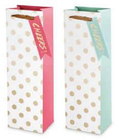 Polka Dot Wine Gift Bag